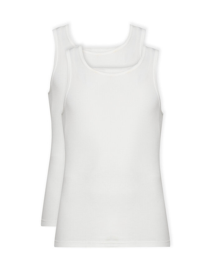 Resteröds Resteröds 2er-Set Tank-Tops 7027 1 Weiß Slim Fit