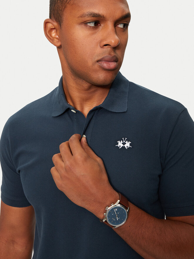 La Martina La Martina Poloshirt BPMP01 PK031 Dunkelblau Regular Fit