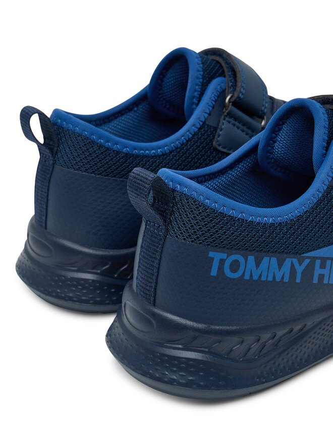 Tommy Hilfiger Сникърси Tommy Hilfiger Low Cut Lace-Up/Velcro Sneaker T1B9-34110-1843 S Тъмносин