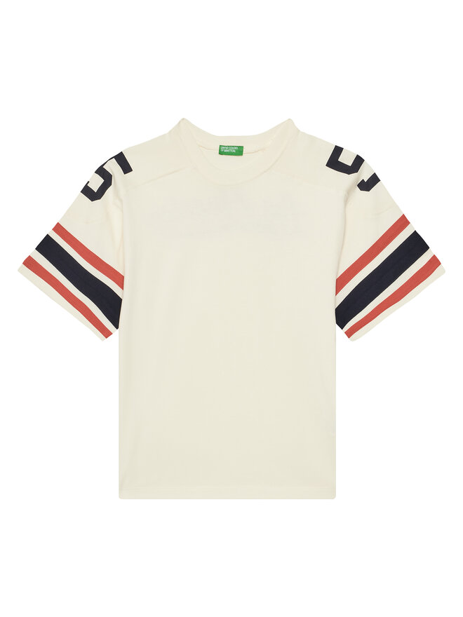 United Colors Of Benetton United Colors Of Benetton Marškinėliai 3MI5C10OA Smėlio Relaxed Fit