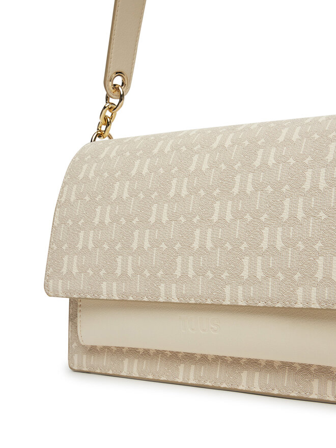 TOUS Handtasche TOUS Audree Tous Buckles Silhouette 2002204101 Beige