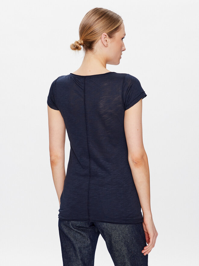 Sisley Sisley Majica 3TNHL4007 Mornarsko modra Regular Fit