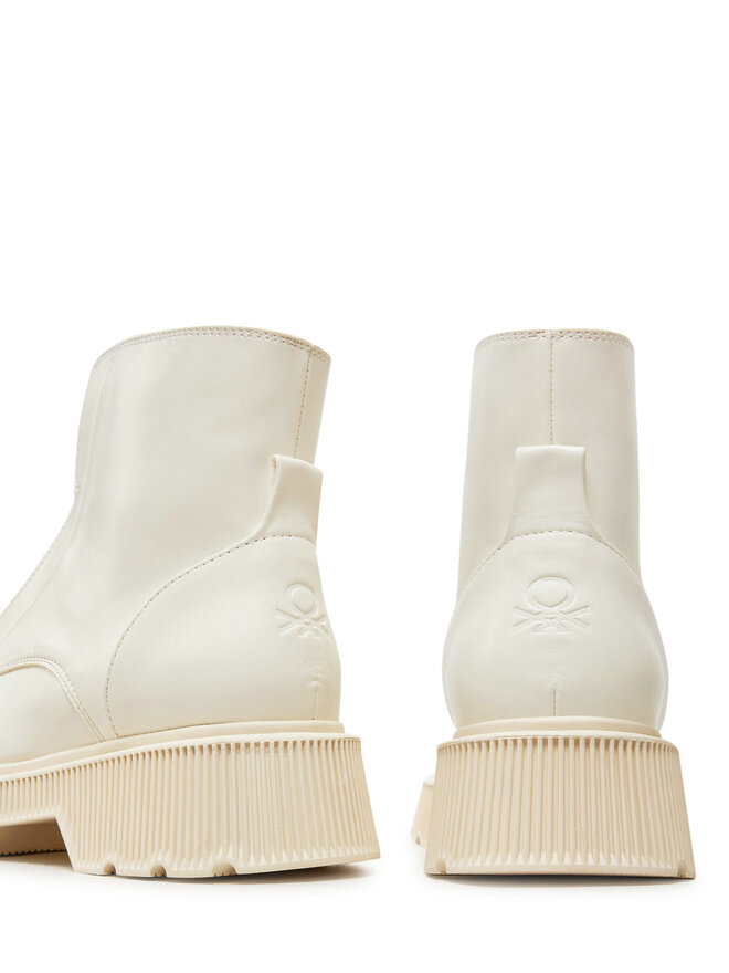 United Colors Of Benetton Schnürstiefeletten United Colors Of Benetton 8H6DDD038 Écru