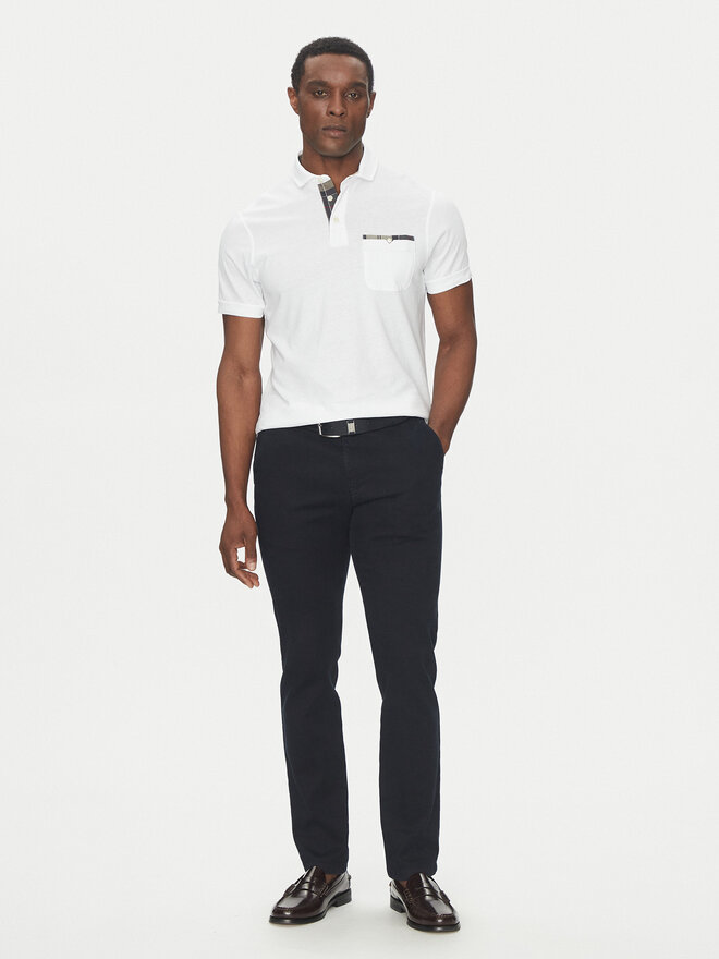 Barbour Barbour Poloshirt Corpatch MML1071WH11 Weiß Tailored Fit