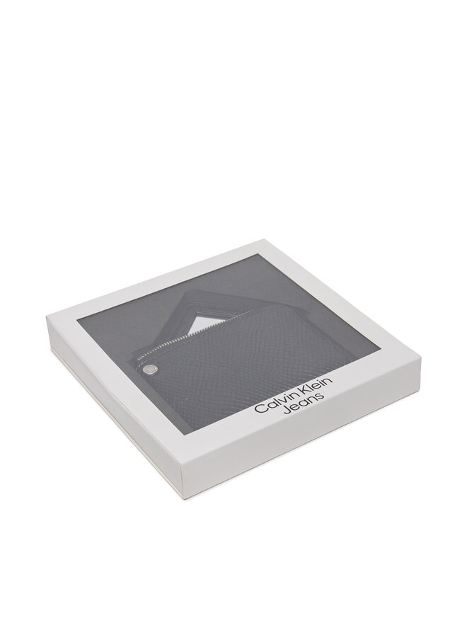 Calvin Klein Jeans Mali ženski novčanik Calvin Klein Jeans Sculpted Wallet Square Mirror K60K611563 Crna