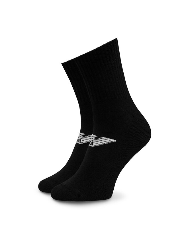 Emporio Armani Sada 2 párů pánských vysokých ponožek Emporio Armani 303222 4R300 00020 Černá
