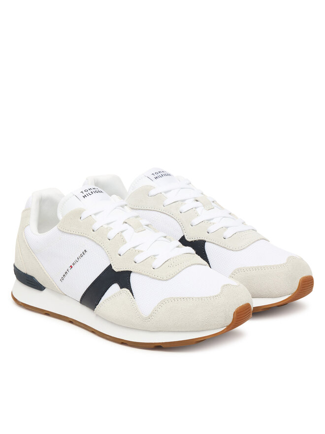 Tommy Hilfiger Superge Tommy Hilfiger Runner Icon Mix FM0FM05679 Écru