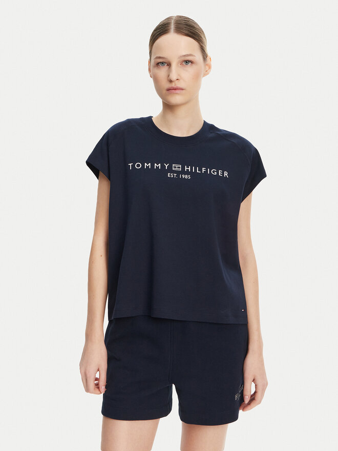Tommy Hilfiger Tommy Hilfiger Marškinėliai WW0WW46113 Tamsiai mėlyna Regular Fit