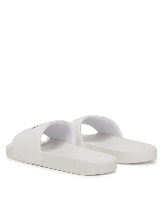 Calvin Klein Jeans Pantoletten Calvin Klein Jeans Slide Monogram Wn Logo Ck YW0YW01967 Weiß