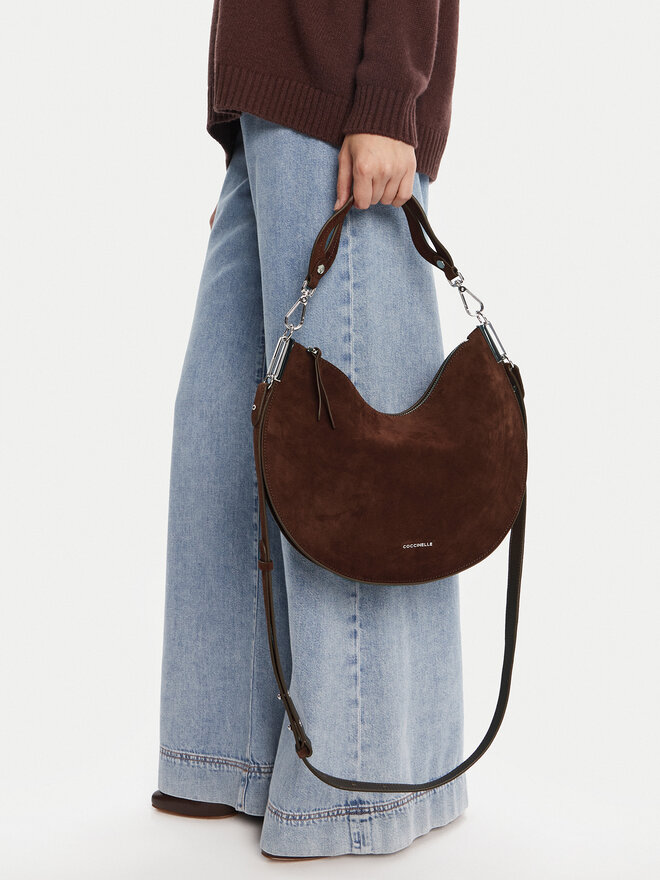 Coccinelle Handtasche Coccinelle QKG Coccinellesunup Suede E1 QKG 13 02 01 Braun