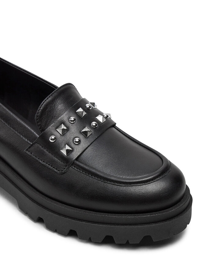 TWINSET Loafersy TWINSET Mocassino 242GCJ024 Černá