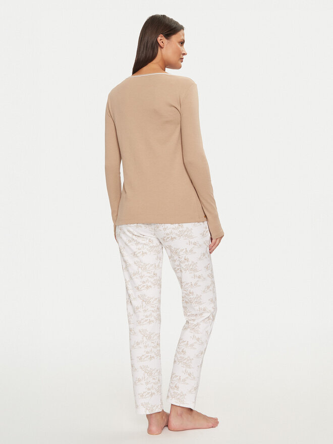 Selmark Selmark Pijama P9373 Beis Regular Fit