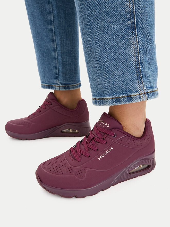 Skechers Sneakers Skechers Uno Stand On Air 73690/PLUM Dunkelrot