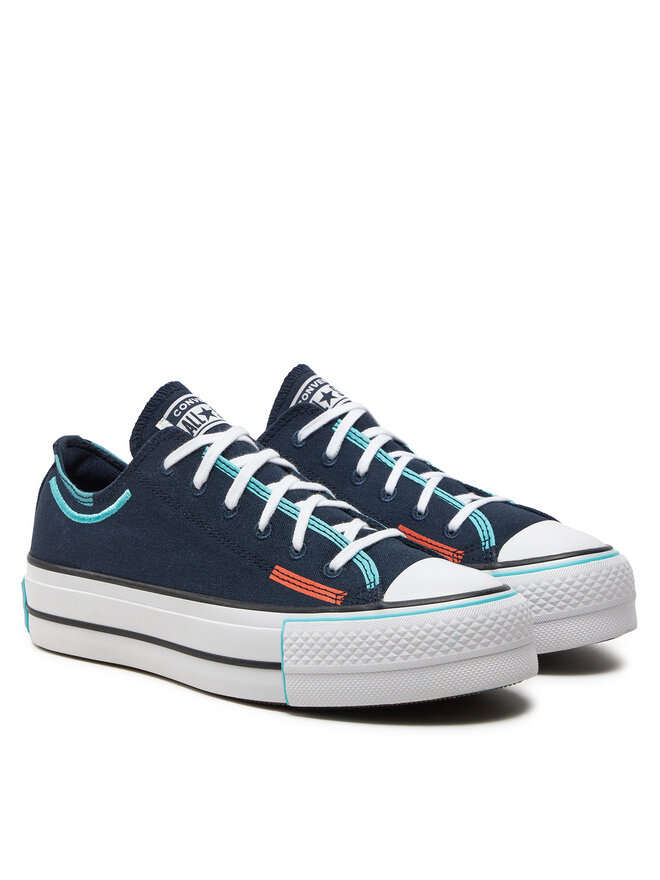 Converse Bambas Converse Chuck Taylor All Star Lift Platform Color Pop Ox A07597C Negro