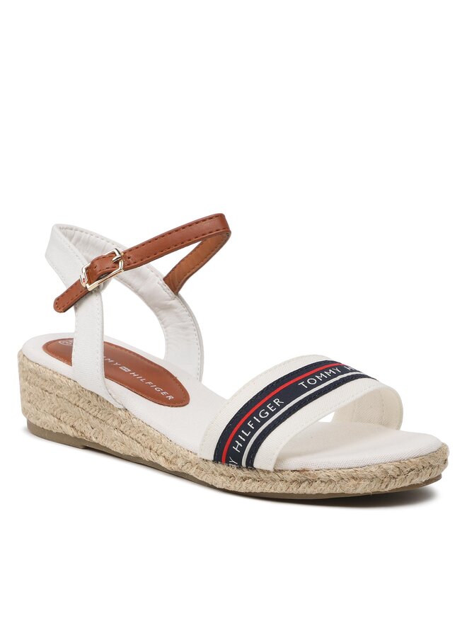 Tommy Hilfiger Espadryle Tommy Hilfiger Rope Wedge T3A7-32777-0048X100 S Biały