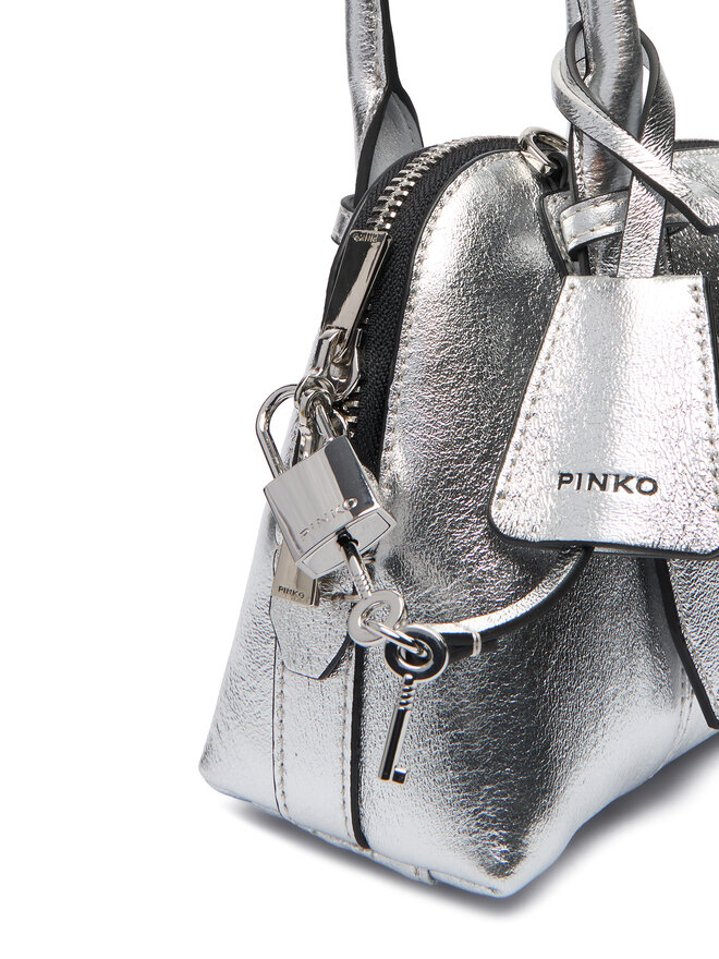 PINKO Сумка PINKO Bowling Bag Zip Mini AI 25-26 PLTT 105333 A0QO Срібний