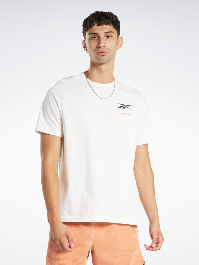 Reebok Reebok T-Shirt Reebok Basketball Court Top T-Shirt HN5804 Weiß Relaxed Fit