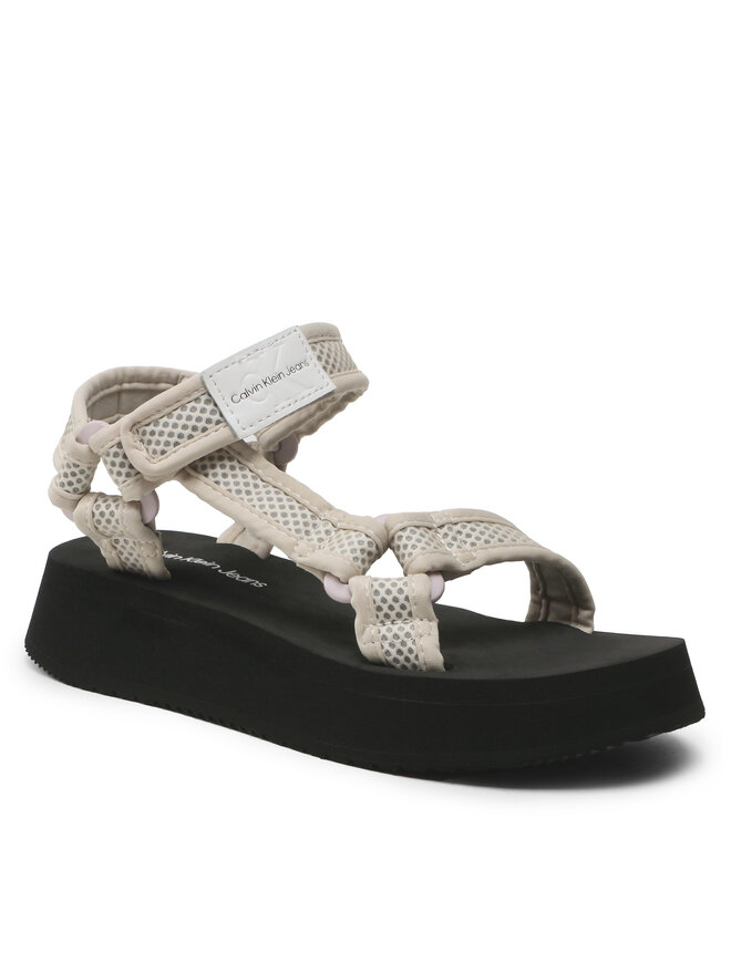 Calvin Klein Jeans Босоніжки Calvin Klein Jeans Prefresato Sandal Webbing Mesh YW0YW00969 Бежевий