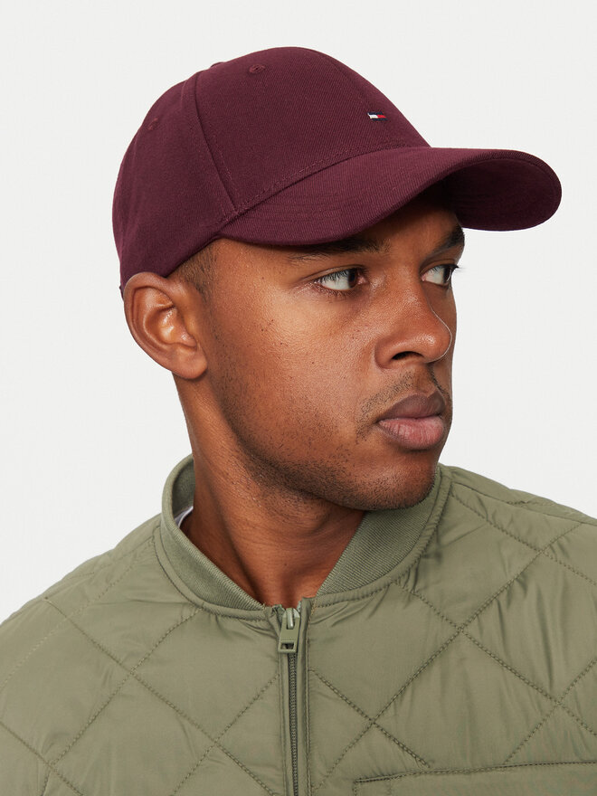 Tommy Hilfiger Czapka z daszkiem Tommy Hilfiger Flag AM0AM13008 Bordowy