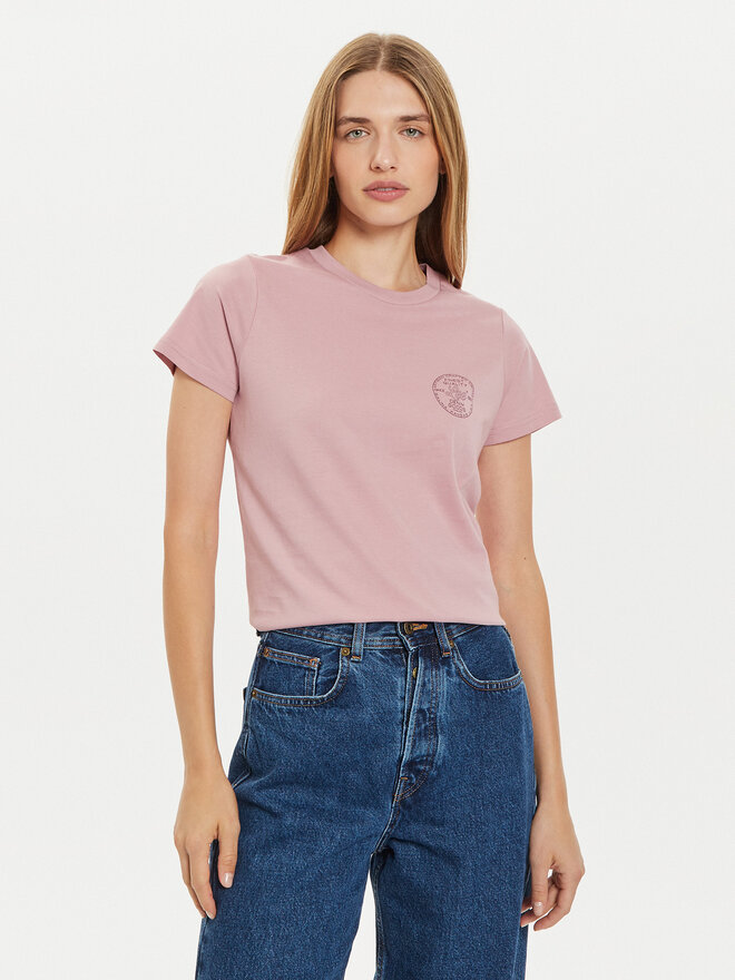 Lee Lee Póló Small Logo 112355197 Rózsaszín Regular Fit