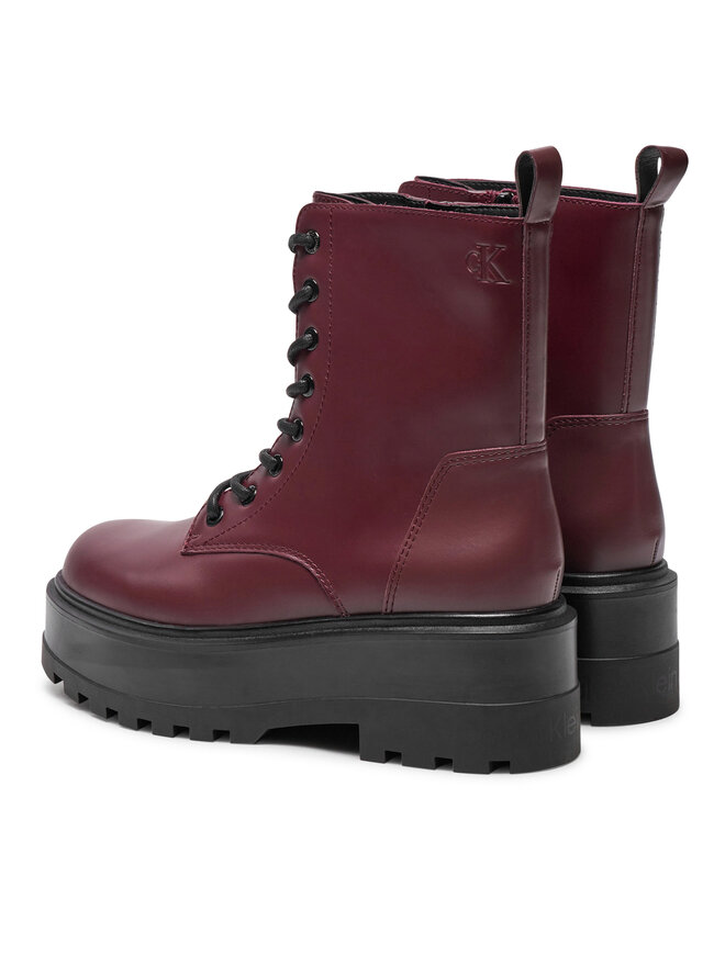 Calvin Klein Jeans Pohodni čevlji Calvin Klein Jeans Flatform YW0YW01535 Bordo rdeča