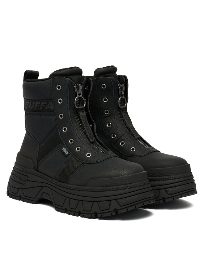 Buffalo Черевики Buffalo Fusion Front Zip 1270130 Чорний