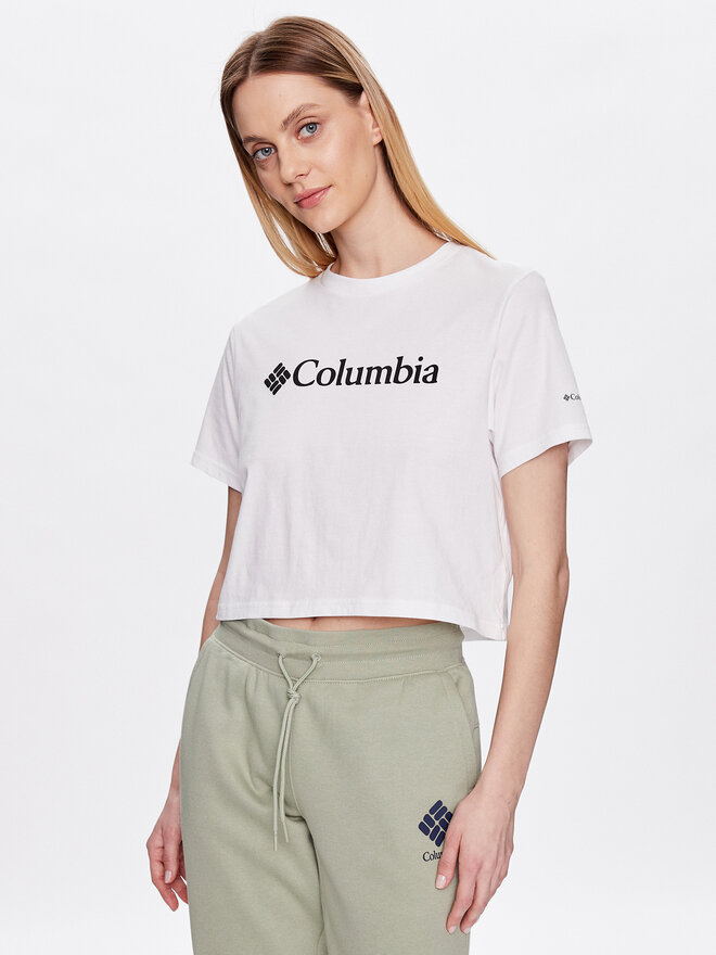 Columbia Columbia Camiseta North Casades 1930051 Blanco Cropped Fit