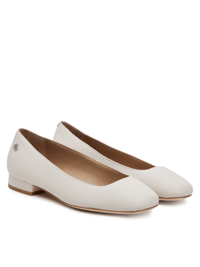 LAUREN RALPH LAUREN Baleriny LAUREN RALPH LAUREN Emellie 802970534003 Biały
