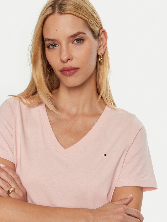 Tommy Hilfiger Tommy Hilfiger Camiseta WW0WW44177 Rosa Regular Fit