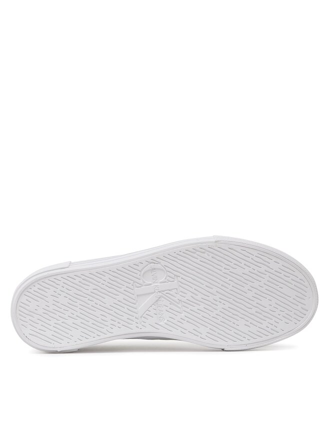 Calvin Klein Jeans Tenisky Calvin Klein Jeans Vulc Flatf Bold Slipon Fluo Cont YW0YW00905 Bílá
