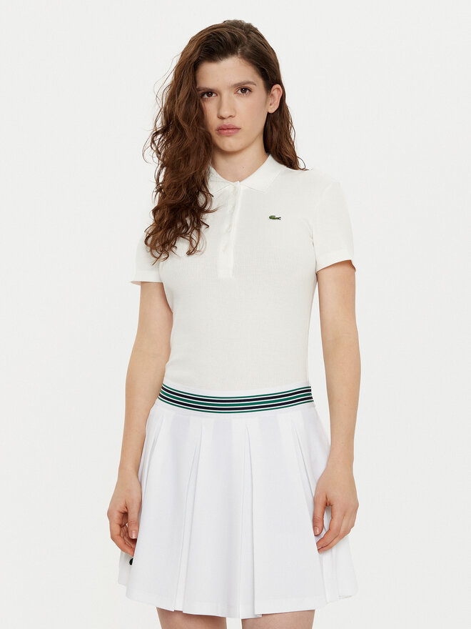 Lacoste Lacoste Polo marškinėliai DF5377 Écru Slim Fit