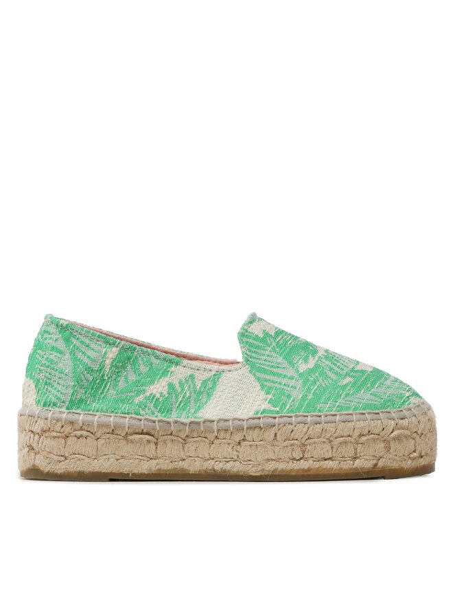 Manebi Еспадрильї Manebi Cotton Jaquard Double Sole Espadrilles G 4.8 D0 Зелений