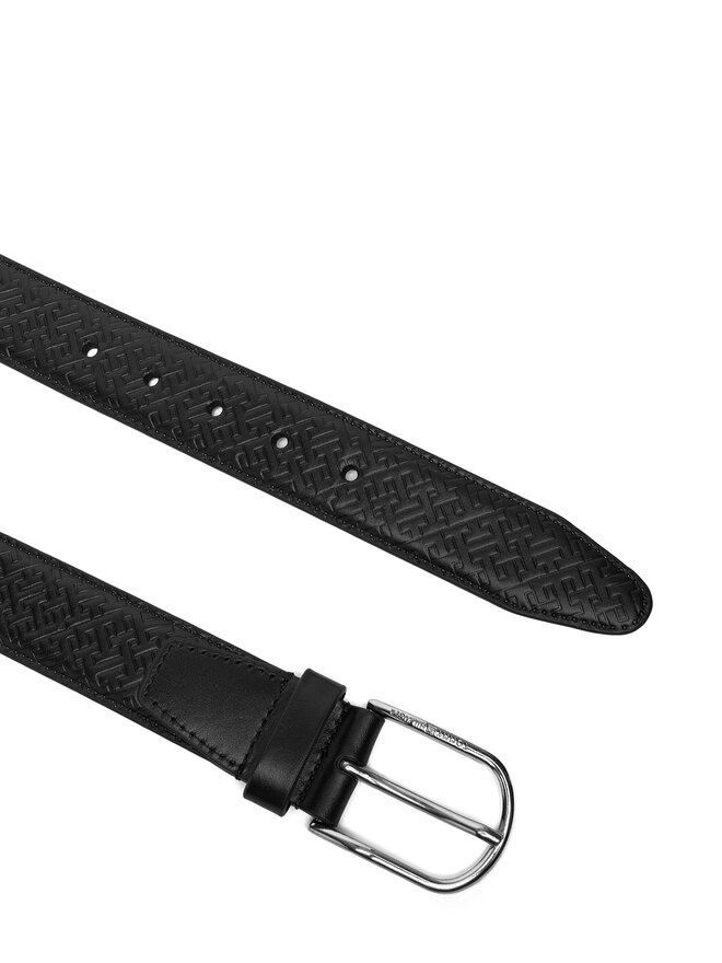 Tommy Hilfiger Vyriškas Diržas Tommy Hilfiger Business Lux 3.5 AM0AM13761 Juoda