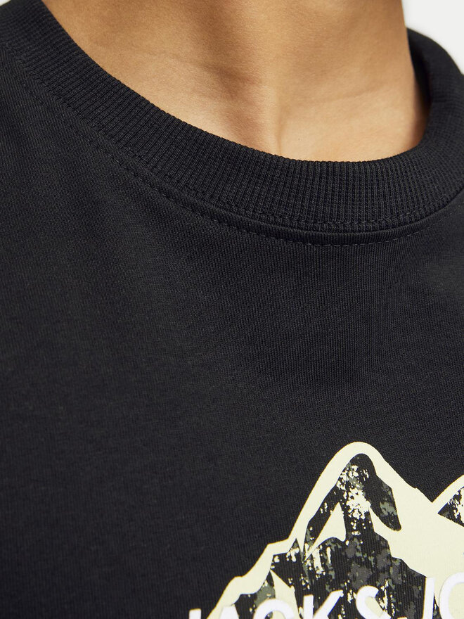 Jack&Jones Junior Jack&Jones Junior Majica Mountain Logo 12263123 Črna Standard Fit