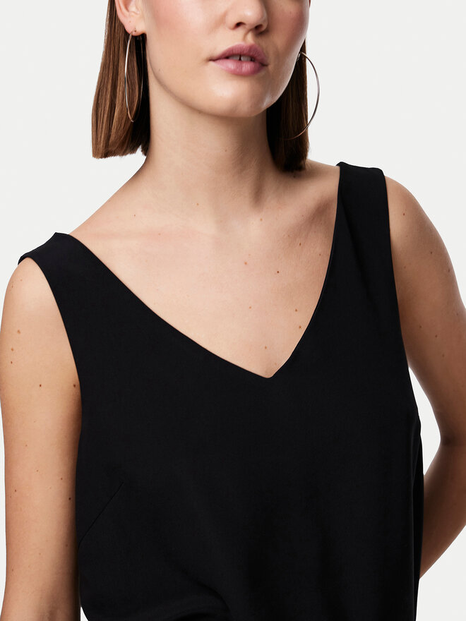 Pieces Pieces Τοπ Franan 17146424 Μαύρο Regular Fit