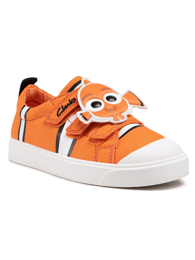 Clarks Trampki Clarks City Nemo K 261576667 Pomarańczowy