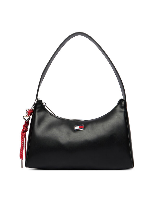 Tommy Jeans Handtasche Tommy Jeans Tjw City Charm Shoulder Bag AW0AW18458 Schwarz