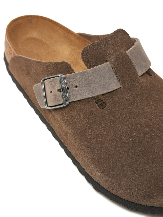 Birkenstock Шльопанці Birkenstock Boston zamsz 1029210 Коричневий