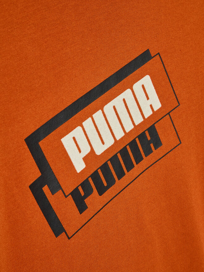 Puma Puma Marškinėliai Alpha Holiday 670109 Oranžinė Regular Fit