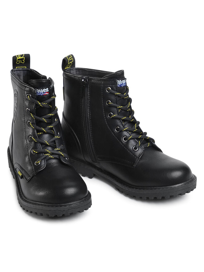 Scarponcini Blauer F0WOODY02 LEA S Nero escarpe