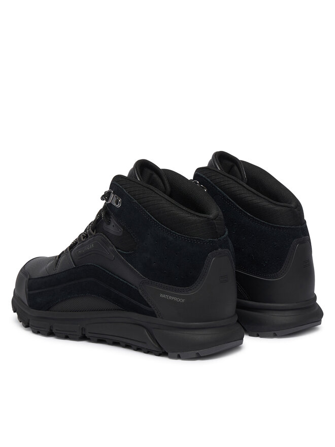 Tommy Hilfiger Schnürstiefeletten Tommy Hilfiger Hilfiger Wp Mix Chukka Runner FM0FM06022 Schwarz