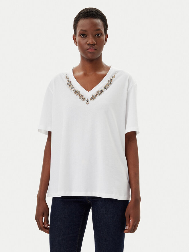 Liu Jo Liu Jo Camiseta WA5146 JS923 Blanco Regular Fit