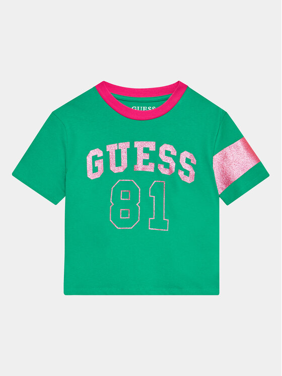 Guess Guess Футболка J3YI07 K8HM4 Зелений Regular Fit