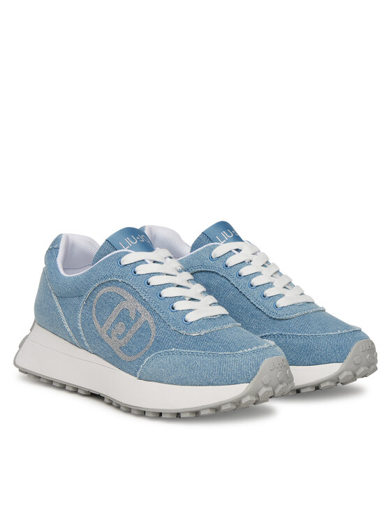 Liu Jo Lolo 18 · Sneakers Donna In Denim Con Suola Over · Chiusura A Lacci - 4