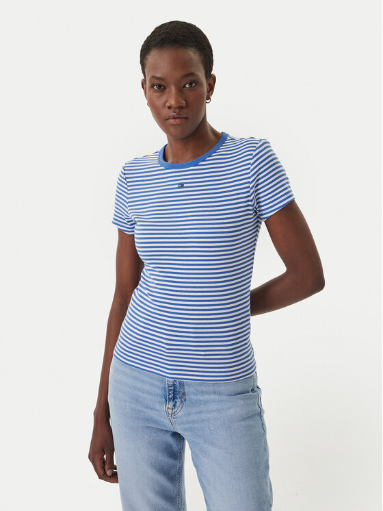Tommy Jeans Tommy Jeans Camiseta Essential DW0DW17383 Azul Slim Fit