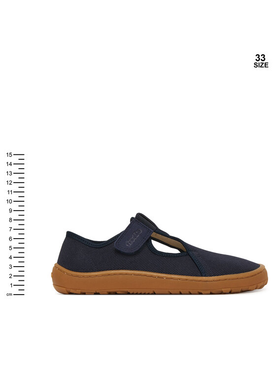 Froddo Тапочки Froddo Barefoot Canvas T-Bar G1700439 D Cиній