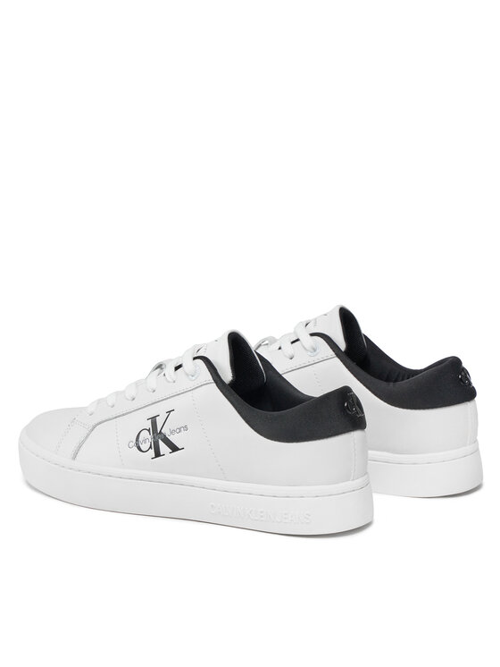Calvin Klein Jeans Laisvalaikio batai Calvin Klein Jeans Classic Cupsole Lowlaceup Lth Wn YW0YW01444 Balta