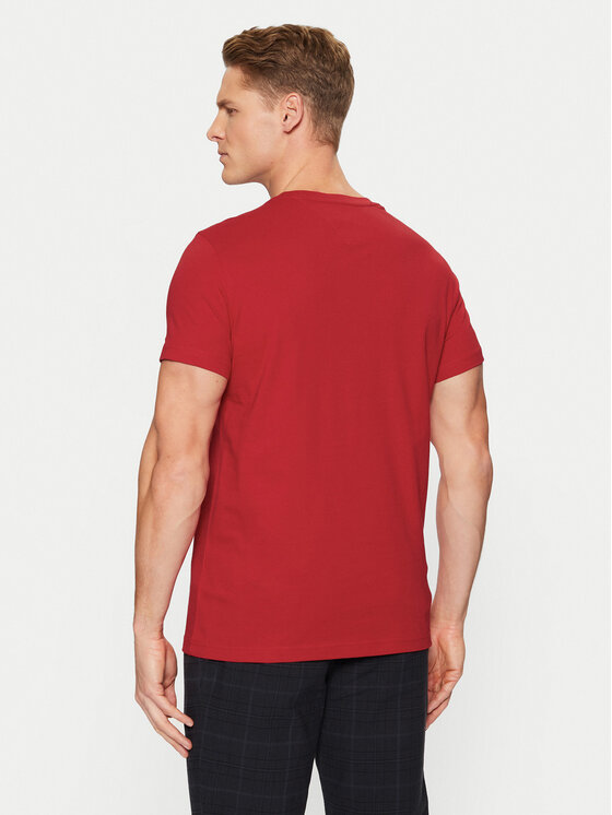 Tommy Hilfiger Tommy Hilfiger Póló Tommy Logo MW0MW11797 Piros Slim Fit