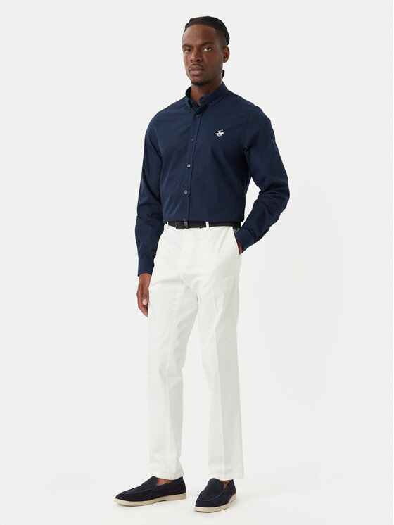Beverly Hills Polo Club Beverly Hills Polo Club Camisa P-SS26M-BRASS Azul marino Regular Fit