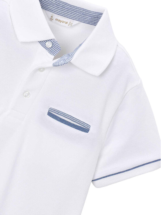 Mayoral Mayoral Polo 3103 Blanco Regular Fit